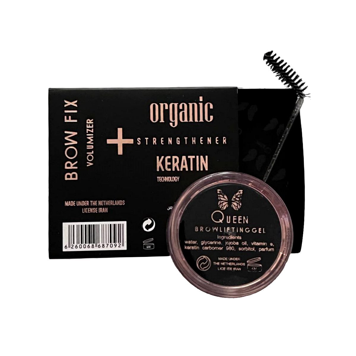 ژل لیفت ابرو مدل پر کننده بی رنگ با (پودر الیاف مو)